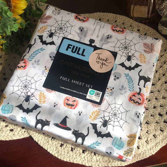 Cynthia Rowley HALLOWEEN Full Sheet Set - Picture 1 of 7